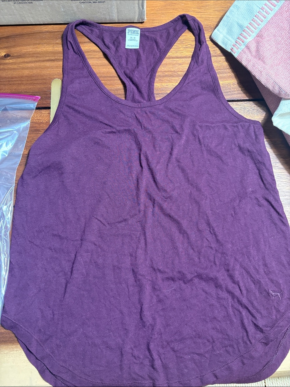 PINK Victoria's Secret Deep Purple Racerback Tank